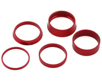 White Industries Headset Spacers (Red) (1-1/8")